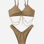 Chain Decor 2 Piece Swimsuit