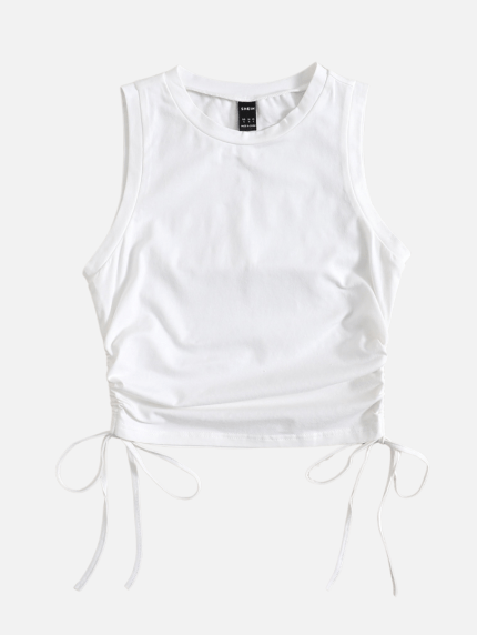 Ruched Side Crop Top